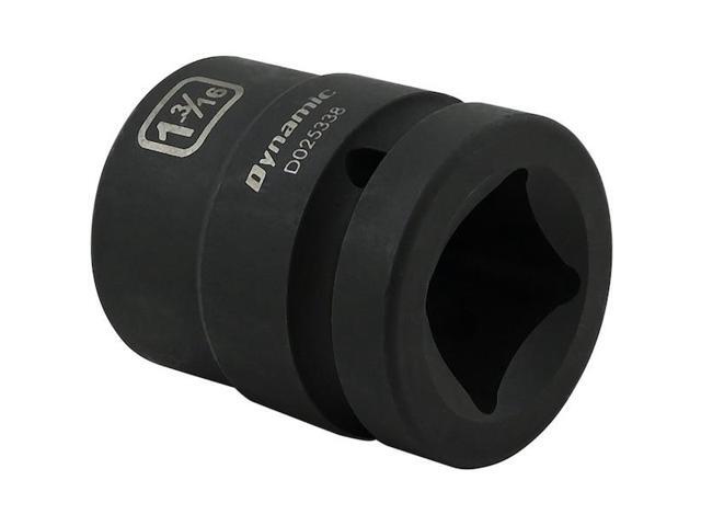 DYNAMIC D025338 1' Drive Standard Socket, Black Phosphate, Tools 1-3/16' X 1'