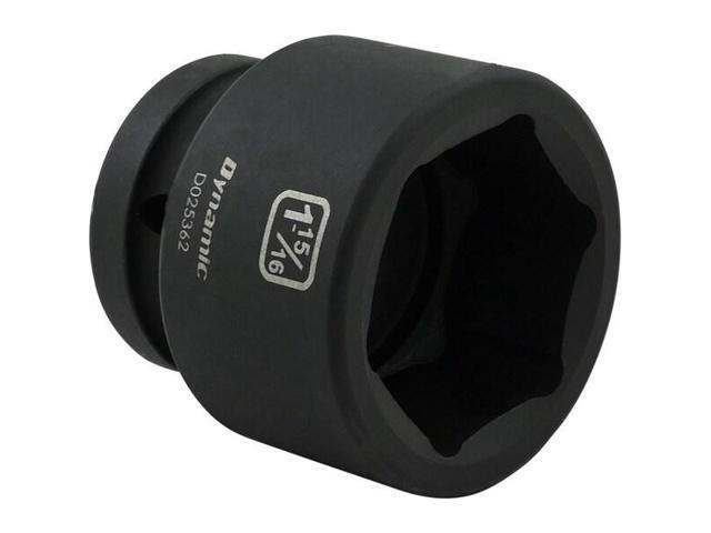 DYNAMIC D025362 1' Drive Standard Socket, Black Phosphate, Tools 1-15/16' X 1'