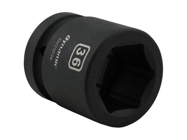 DYNAMIC D025036 1' Drive Standard Socket, Black Phosphate, Tools 36MM X 1'