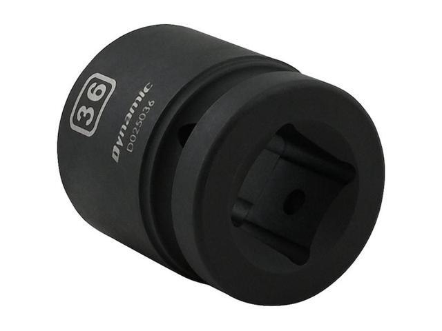 DYNAMIC D025036 1' Drive Standard Socket, Black Phosphate, Tools 36MM X 1'