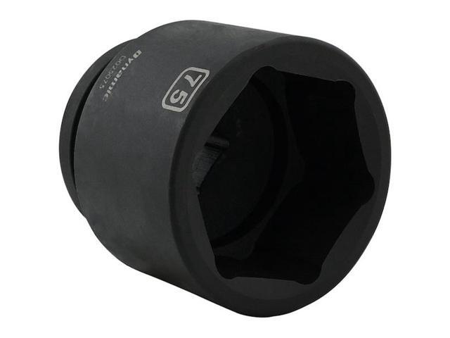 DYNAMIC D025075 1' Drive Standard Socket, Black Phosphate, Tools 75MM X 1'