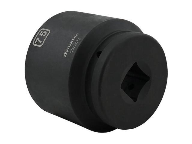 DYNAMIC D025075 1' Drive Standard Socket, Black Phosphate, Tools 75MM X 1'