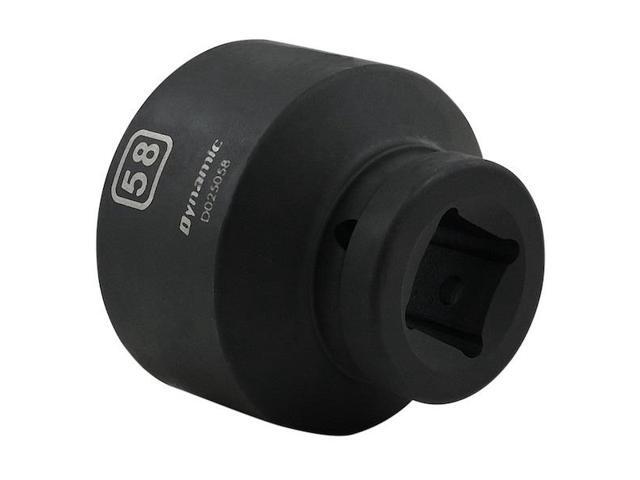 DYNAMIC D025058 1' Drive Standard Socket, Black Phosphate, Tools 58MM X 1'