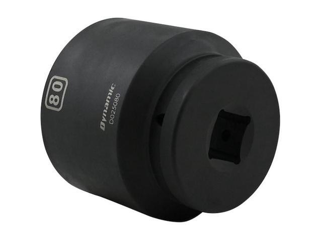 DYNAMIC D025080 1' Drive Standard Socket, Black Phosphate, Tools 80MM X 1'