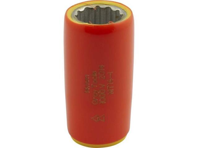 GRAY TOOLS MT14-I 14mm X 3/8' Drive, 12 Point Standard Length, 1000V Insulated