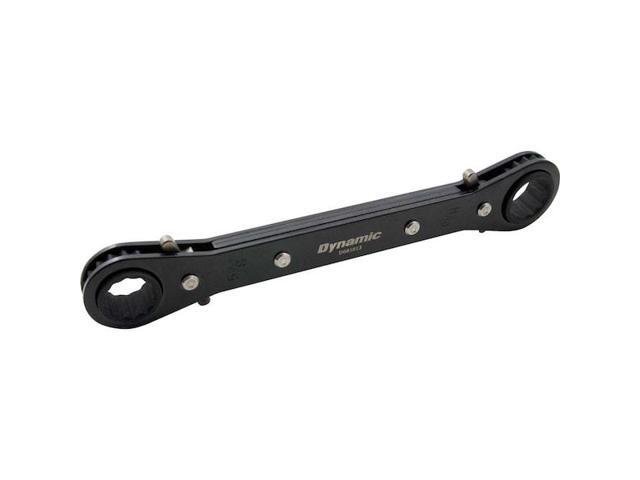 dynamic 5 piece sae double box end, reversible ratcheting wrench set, straight