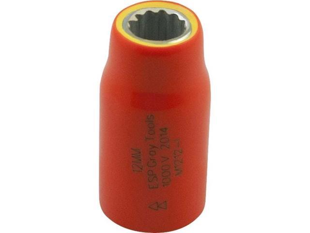 GRAY TOOLS M1212-I 12mm X 1/2' Drive, 12 Point Standard Length, 1000V Insulated