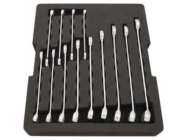 DYNAMIC D105108 Tools 14 Piece Metric Combination Wrench Set With Foam Tool