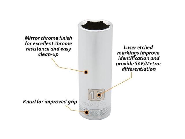 DYNAMIC D008221 3/8' Drive, 21mm Metric Socket, 6 Points