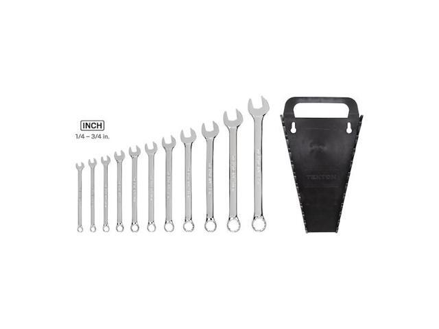 TEKTON WCB91101 Combination Wrench Set with Holder, 11-Piece (1/4 - 3/4 in.)