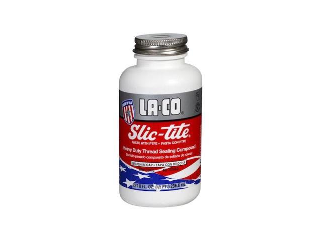 LA-CO 42013 Pipe Thread Sealant, Slic-Tite, White, Paste, 32 fl oz, Brush-Top