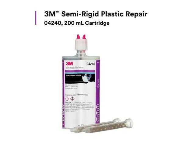 3M 04240 Instant Adhesive, Semi-Rigid Plastic Repair Series, Clear, 0.07 oz,
