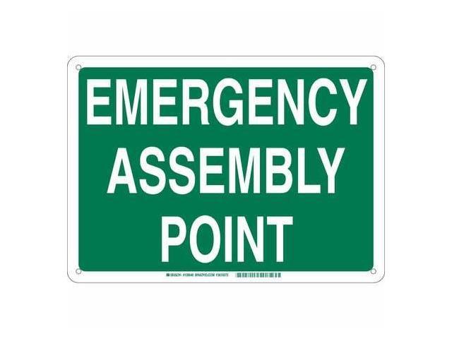 Photos - Chandelier / Lamp Brady 139648 Emergency Assembly Sign, 18X24, Aluminum, Width: 24' 
