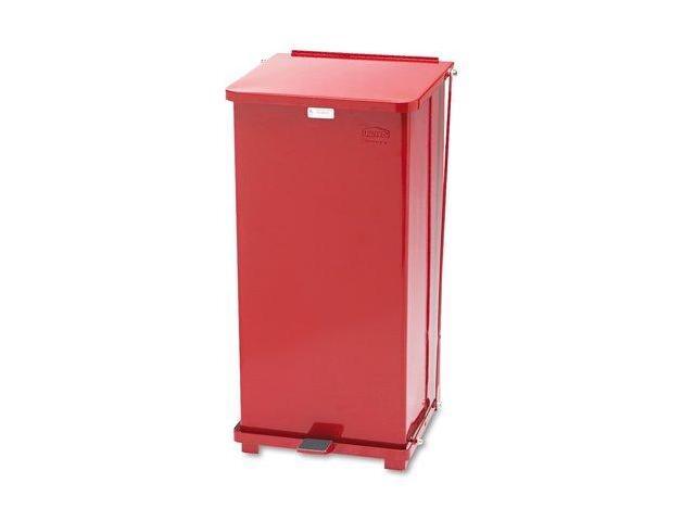 Rubbermaid Commercial Defenders Biohazard Step Can Square Steel 24gal Red