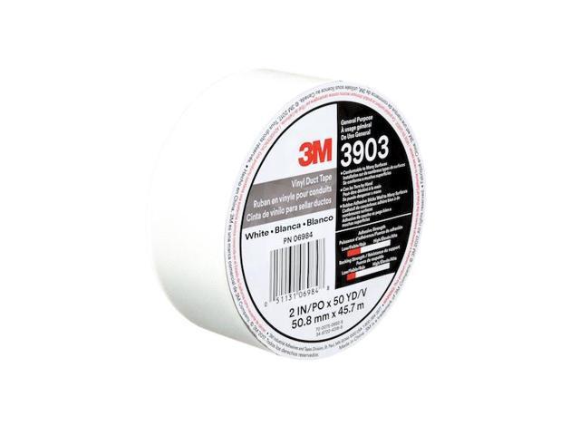 3M 3903 Duct Tape, White, 50 yd L, 2 in W
