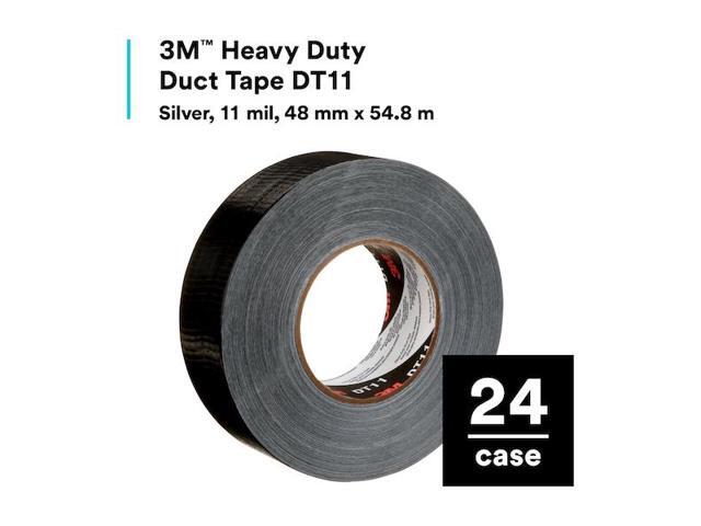 3M DT11 Duct Tape, Black, 60 yd L, 1-7/8 in W
