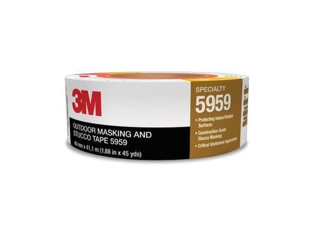 3M 5959 Painter's Tape, 48 mm W x 41 1/10 m L, 12 mil Thick, Red, Rubber
