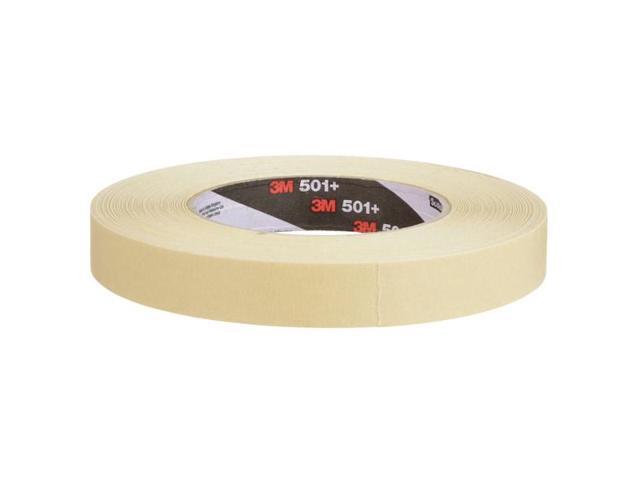 3M 501+ Painter's Tape, 18 mm W x 55 m L, 7.3 mil Thick, Tan, Rubber Adhesive,