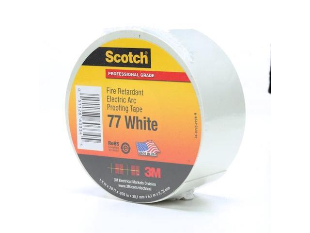 3M 77WHITE-1-1/2X20FT Electrical Arc Proofing Tape, 1-1/2' x 20 ft.