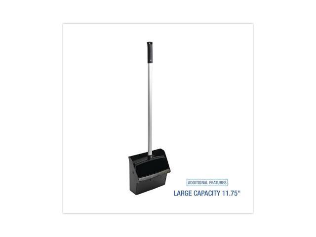 BOARDWALK BWK02600 Lobby Dust Pan, Plastic/Aluminum, 11.75' Wide, 34' Handle,