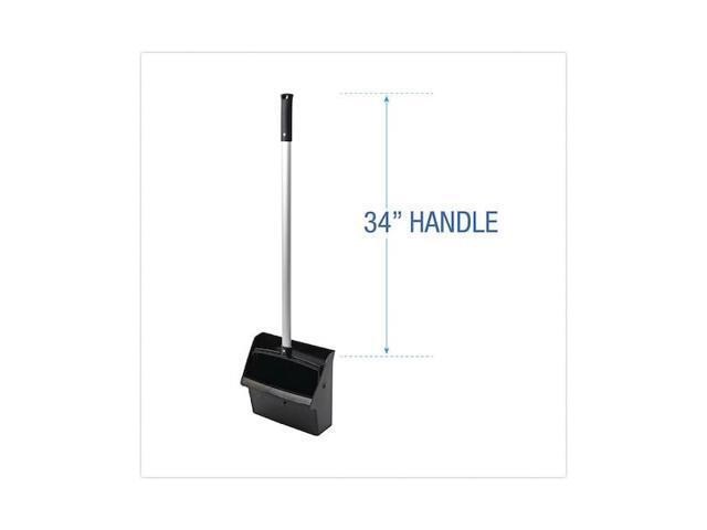 BOARDWALK BWK02600 Lobby Dust Pan, Plastic/Aluminum, 11.75' Wide, 34' Handle,