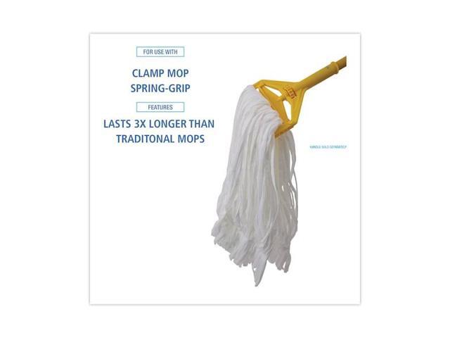 BOARDWALK BWK8003 1.25 in Looped-End Wet Mop, White, Cotton/Synthetic, PK12,