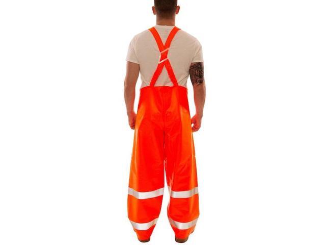 TINGLEY O44129 Arc Flash Hi-Visibility Bib Overall, PVC, 30 in Inseam, 40 in to