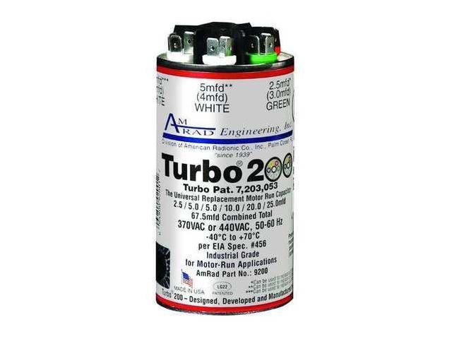 Photos - Air Conditioning Accessory Global Turbo 200 Motor Run Capacitor, 2.5-67.5MFD, 370/440V 