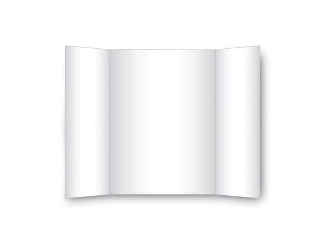 Eco Brites Too Cool Tri-Fold Poster Board 36 x 48 Black/White 6/PK 27135