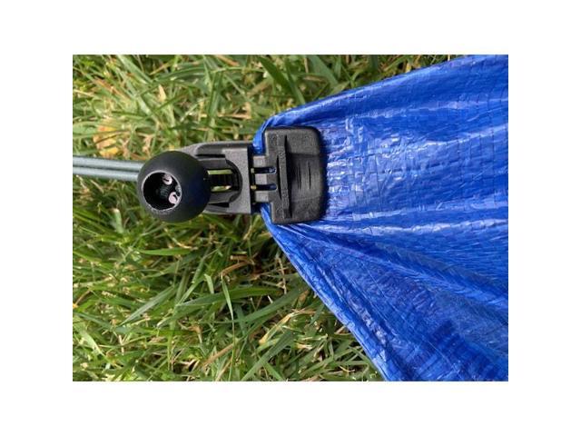 EASYKLIP 25104 Bag Midi Clip-Blue, 220Lbs Cap & Grabs Tarp, Netting, 1/4'