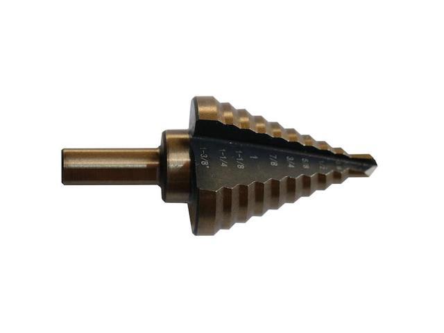 DRILL AMERICA STE4 No 4 HSS Black & Gold Step Drill Bit (3/16' - 7/8' by 1/16')