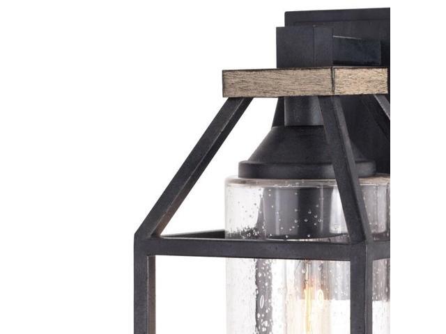 VAXCEL T0584 Napier 6.25-in Black Farmhouse Wall Lantern, Dusk to Dawn Photocell