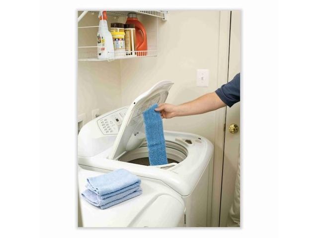 RUBBERMAID COMMERCIAL FGQ40900BL00 Wet Mop, Blue, Microfiber, PK12, FGQ40900BL00