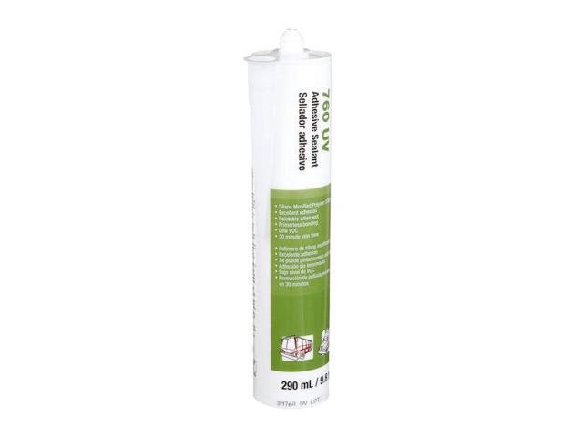 3M 760 UV Polymer Adhesive Sealant, 10 oz, Cartridge, White, Polymer Base, 760