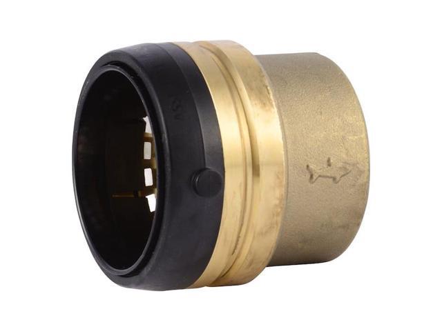 SHARKBITE UXL0454 Push-Fit Fitting Cap, 2 in Tube Size, Brass, Brass