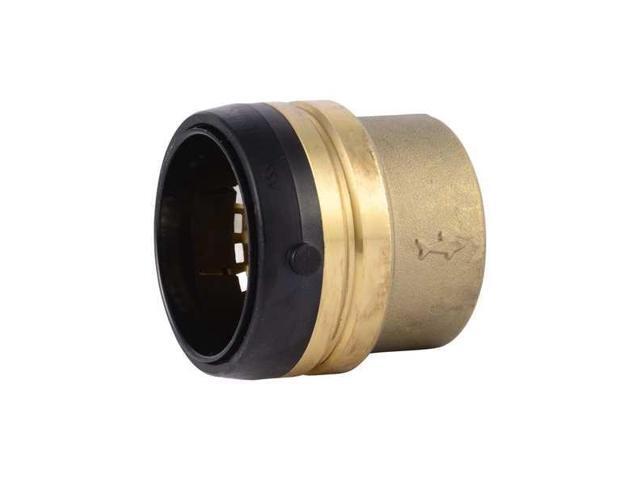 SHARKBITE UXL0454 Push-Fit Fitting Cap, 2 in Tube Size, Brass, Brass