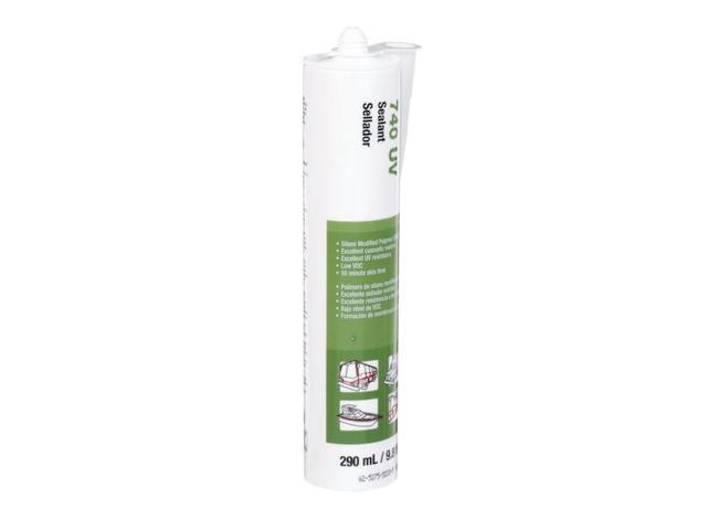 3M 740 UV Polymer Adhesive Sealant, 10 oz, Cartridge, Gray, Polymer Base, 740 UV