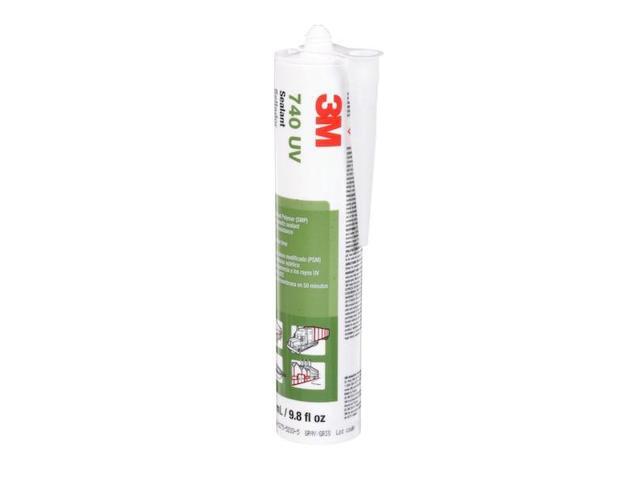 3M 740 UV Polymer Adhesive Sealant, 10 oz, Cartridge, Gray, Polymer Base, 740 UV
