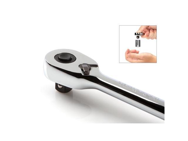 TEKTON SRH91100 1/4, 3/8, 1/2 Inch Drive Quick-Release Ratchet Set (3-Piece)