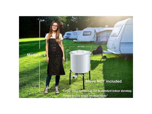 CONCORD S100-BAK Stainless Steel Stock Pot w/Steamer Basket, 100 Quart
