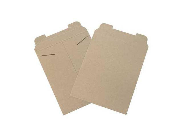 PARTNERS BRAND RM3 Flat Mailers, 11' x 13 1/2', Kraft, PK100