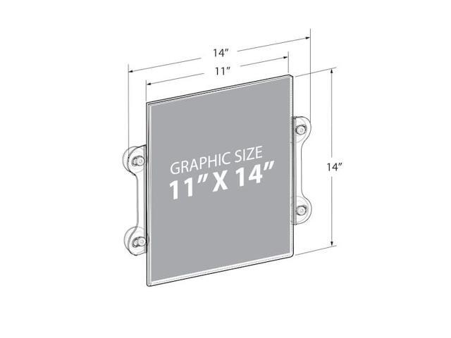 AZAR DISPLAYS 106612 11'W x 14'H Sign Frame W/ suction cups, PK2