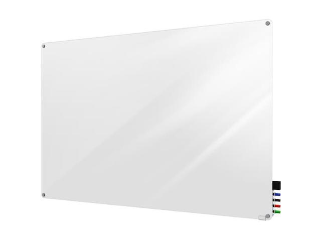 GHENT HMYRM23WH Dry Erase Board, Glass, 24 in, 36 in, No Frame Frame, White,