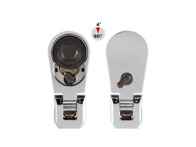 TEKTON SRH92004 1/4, 3/8, 1/2 Inch Drive Flex Head Ratchet Set, 3-Piece (6, 8,