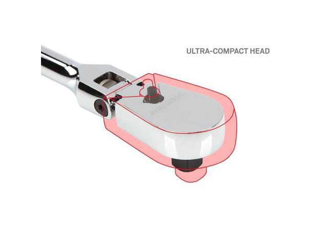 TEKTON SRH92004 1/4, 3/8, 1/2 Inch Drive Flex Head Ratchet Set, 3-Piece (6, 8,