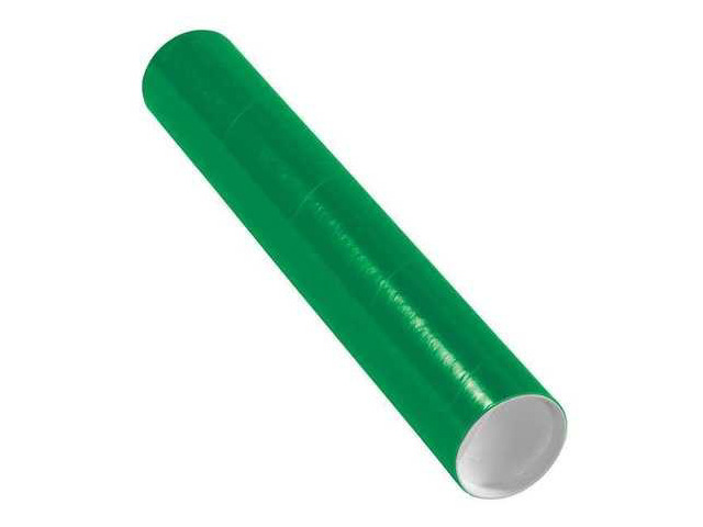 PARTNERS BRAND P3018G Mailing Tubes with Caps, 3' x 18', Green, PK24