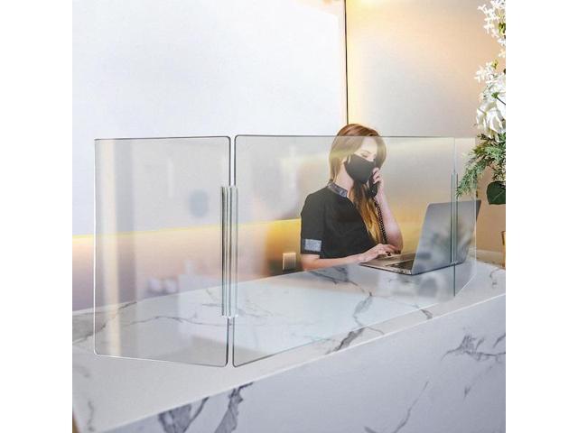 AZAR DISPLAYS 176192-100 Medium Tri Fold Clear Acrylic Plexiglass Shield PPE