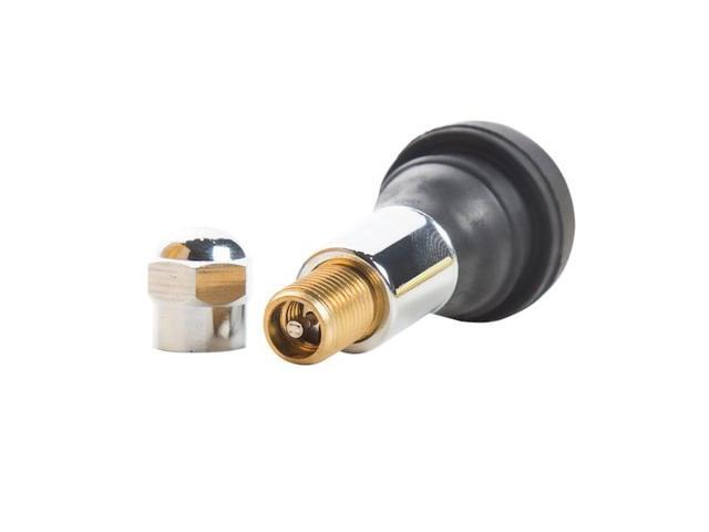 STEELMAN 96347-50 TPMS Rubber Valve Stem,Chrome,50pcs.