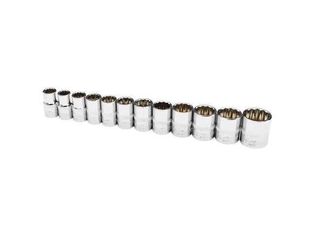INGERSOLL-RAND 752051X 12 Piece 1/2 Inch Drive Shallow Socket Set - Metric 12-Pt