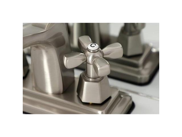 KINGSTON BRASS KS8648HX KS8648HX 4' Centerset Bathroom Faucet, Brushed Nickel
